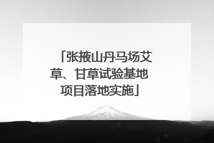 张掖山丹马场艾草、甘草试验基地项目落地实施