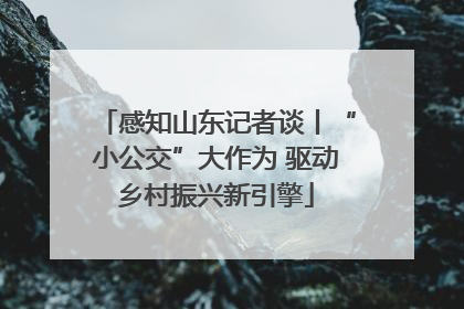 感知山东记者谈丨“小公交”大作为 驱动乡村振兴新引擎