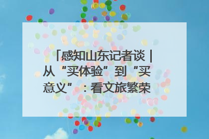感知山东记者谈｜从“买体验”到“买意义”：看文旅繁荣背后的幸福新定义