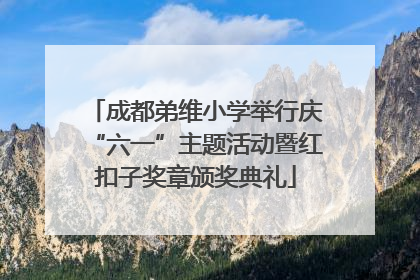 成都弟维小学举行庆“六一”主题活动暨红扣子奖章颁奖典礼