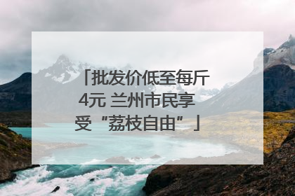 批发价低至每斤4元 兰州市民享受“荔枝自由”