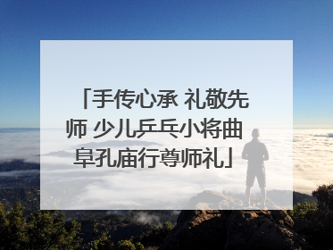 手传心承 礼敬先师 少儿乒乓小将曲阜孔庙行尊师礼