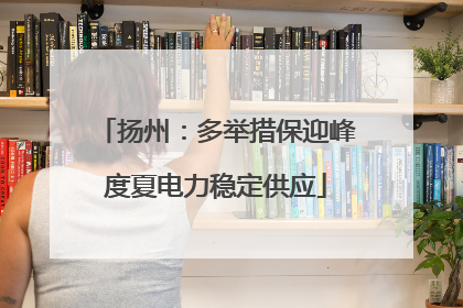 扬州：多举措保迎峰度夏电力稳定供应