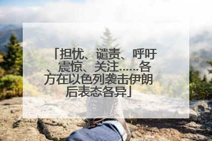担忧、谴责、呼吁、震惊、关注……各方在以色列袭击伊朗后表态各异