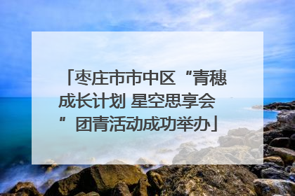 枣庄市市中区“青穗成长计划 星空思享会”团青活动成功举办