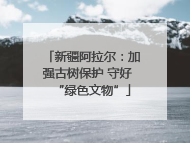 新疆阿拉尔：加强古树保护 守好“绿色文物”