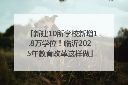 新建10所学校新增1.8万学位！临沂2025年教育改革这样做