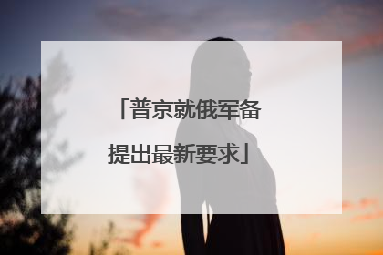 普京就俄军备提出最新要求