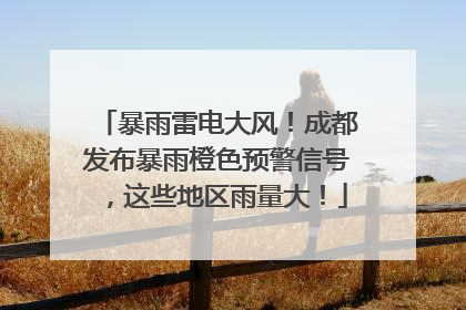 暴雨雷电大风！成都发布暴雨橙色预警信号，这些地区雨量大！
