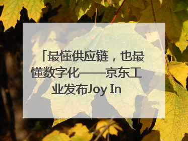 最懂供应链，也最懂数字化——京东工业发布Joy Industrial 重塑工业未来