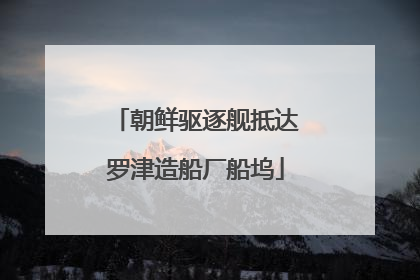朝鲜驱逐舰抵达罗津造船厂船坞