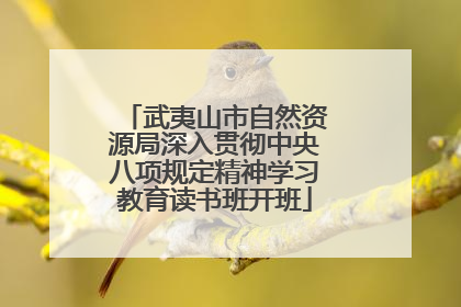 武夷山市自然资源局深入贯彻中央八项规定精神学习教育读书班开班