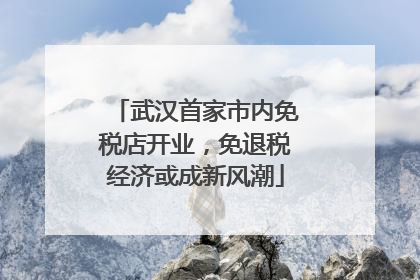 武汉首家市内免税店开业，免退税经济或成新风潮