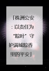 株洲公安：以责任为“粽叶”守护满城粽香里的平安