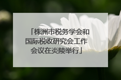 株洲市税务学会和国际税收研究会工作会议在炎陵举行