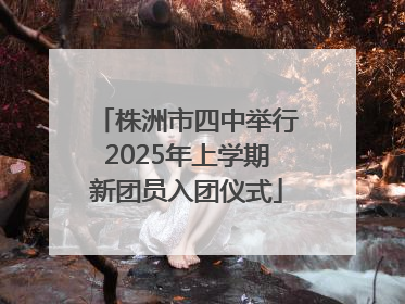 株洲市四中举行2025年上学期新团员入团仪式