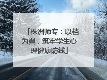 株洲师专：以档为翼，筑牢学生心理健康防线