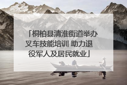 桐柏县清淮街道举办叉车技能培训 助力退役军人及居民就业