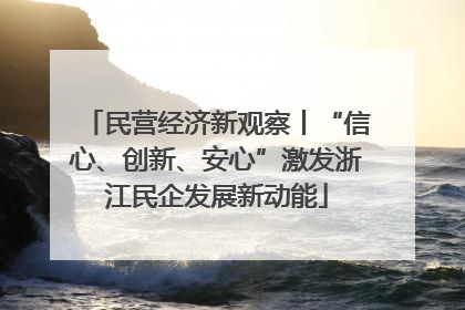 民营经济新观察丨“信心、创新、安心”激发浙江民企发展新动能