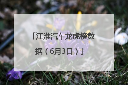 江淮汽车龙虎榜数据（6月3日）