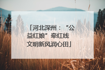 河北深州：“公益红娘”牵红线 文明新风润心田