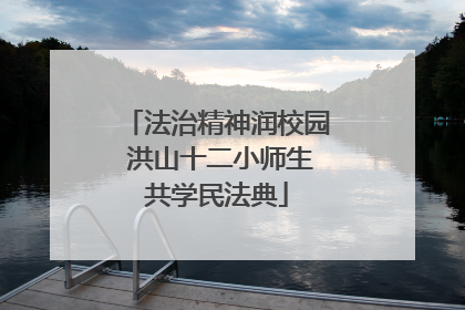 法治精神润校园 洪山十二小师生共学民法典