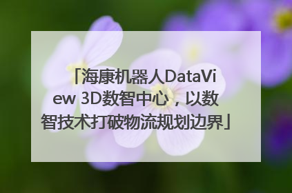 海康机器人DataView 3D数智中心，以数智技术打破物流规划边界