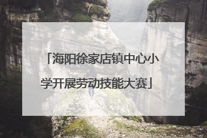 海阳徐家店镇中心小学开展劳动技能大赛