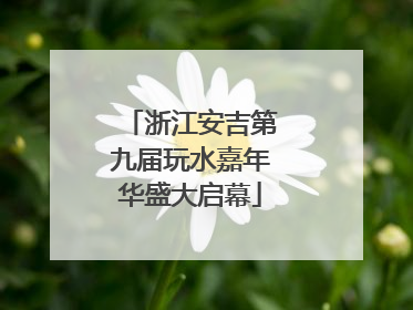 浙江安吉第九届玩水嘉年华盛大启幕
