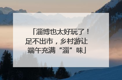 淄博也太好玩了！足不出市，乡村游让端午充满“淄”味