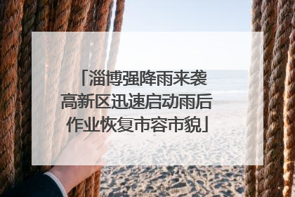 淄博强降雨来袭 高新区迅速启动雨后作业恢复市容市貌