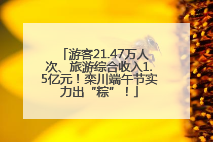 游客21.47万人次、旅游综合收入1.5亿元！栾川端午节实力出“粽”！