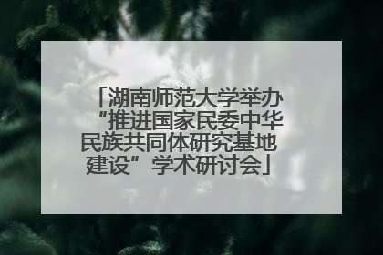 湖南师范大学举办“推进国家民委中华民族共同体研究基地建设”学术研讨会