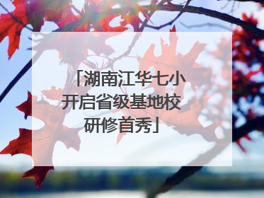 湖南江华七小开启省级基地校研修首秀