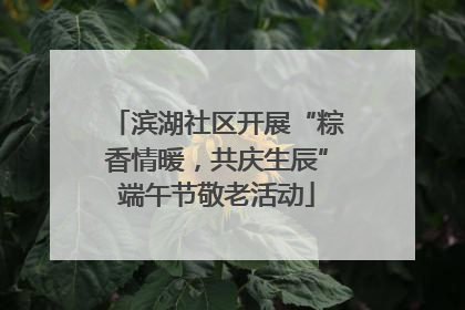 滨湖社区开展“粽香情暖，共庆生辰”端午节敬老活动