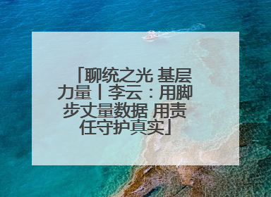 聊统之光 基层力量丨李云：用脚步丈量数据 用责任守护真实