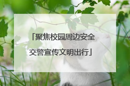 聚焦校园周边安全 交警宣传文明出行
