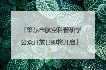 肇东市航空科普研学公众开放日即将开启
