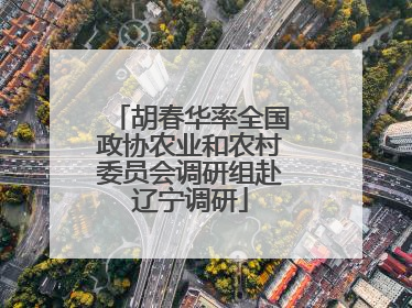 胡春华率全国政协农业和农村委员会调研组赴辽宁调研
