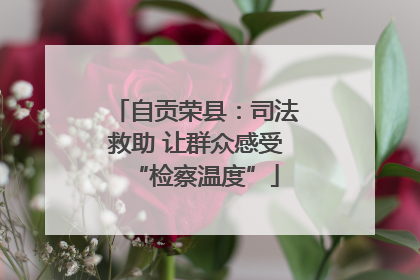 自贡荣县：司法救助 让群众感受“检察温度”
