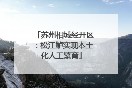 苏州相城经开区：松江鲈实现本土化人工繁育