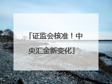 证监会核准！中央汇金新变化