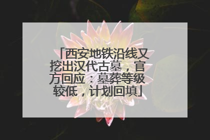 西安地铁沿线又挖出汉代古墓，官方回应：墓葬等级较低，计划回填