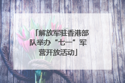 解放军驻香港部队举办“七一”军营开放活动