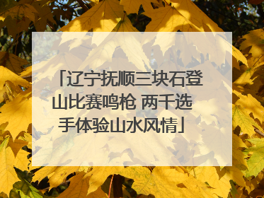 辽宁抚顺三块石登山比赛鸣枪 两千选手体验山水风情