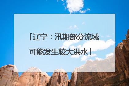 辽宁：汛期部分流域可能发生较大洪水