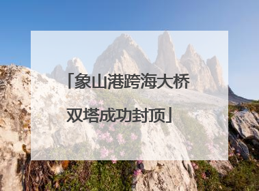 象山港跨海大桥双塔成功封顶