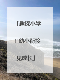 趣探小学！幼小衔接见成长