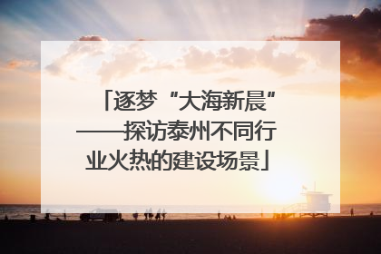 逐梦“大海新晨”——探访泰州不同行业火热的建设场景
