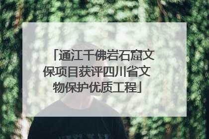 通江千佛岩石窟文保项目获评四川省文物保护优质工程